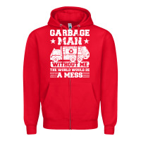 Red garbage man gift t  shirt recycling trash garbage man t  shirt Zipper Hoodie - longCreatives