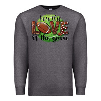 Charcoal Heather for the love of the game football Premium Sweatshirt - BarkalooDesign