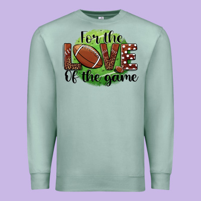For The Love Of The Game Football Premium Sweatshirt Designed By Barkaloodesign