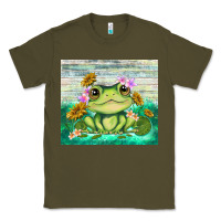Army Green frog with sunflower Classic Tee - TumblerDesignByShophia