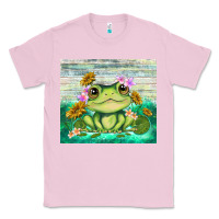 Bubblegum Pink frog with sunflower Classic Tee - TumblerDesignByShophia