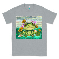 Heather Grey frog with sunflower Classic Tee - TumblerDesignByShophia