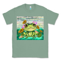 Sage frog with sunflower Classic Tee - TumblerDesignByShophia