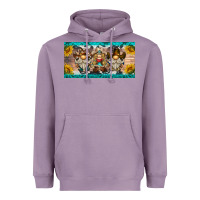 Lavender western gnome license plate Heavyweight Hoodie - BarkalooDesign