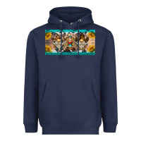 Navy western gnome license plate Heavyweight Hoodie - BarkalooDesign