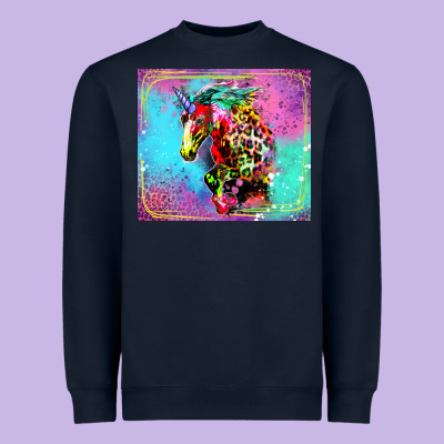 Colorful Unicorn Horse Heavyweight Sweatshirt Designed By Lillyallendesigns