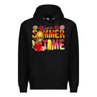 Black Sweet Summer Time Premium Hoodie - CowhideDigitalArt