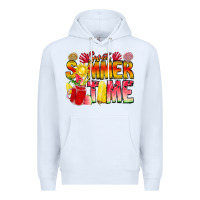 White Sweet Summer Time Premium Hoodie - CowhideDigitalArt