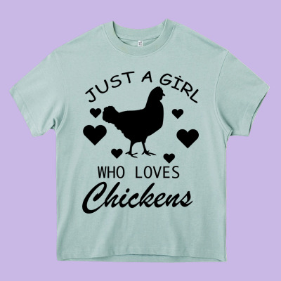 Just A Girl Who Love Chickens Heavy Core Tee Designed By Bettercallsaul