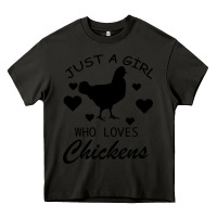 Asphalt Just A Girl Who Love Chickens Heavy Core Tee - Bettercallsaul