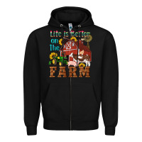 Black western life is better on the farm Zipper Hoodie - Artiststas