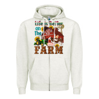 Oatmeal Heather western life is better on the farm Zipper Hoodie - Artiststas