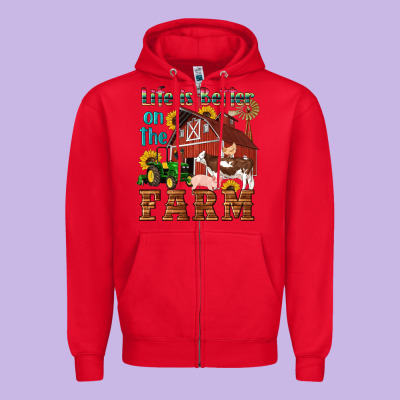 Western Life Is Better On The Farm Zipper Hoodie Designed By Artiststas