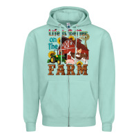 Seafoam western life is better on the farm Zipper Hoodie - Artiststas