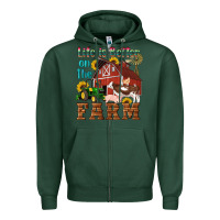 Sports Green western life is better on the farm Zipper Hoodie - Artiststas