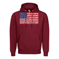 Burgundy political protest american flag   stand united t shirt Zipper Hoodie - longCreatives