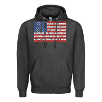 Charcoal Heather political protest american flag   stand united t shirt Zipper Hoodie - longCreatives