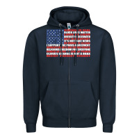Navy political protest american flag   stand united t shirt Zipper Hoodie - longCreatives