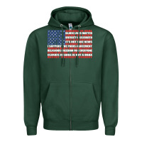 Sports Green political protest american flag   stand united t shirt Zipper Hoodie - longCreatives