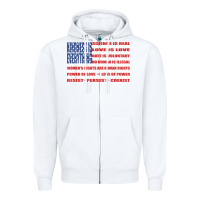 White political protest american flag   stand united t shirt Zipper Hoodie - longCreatives