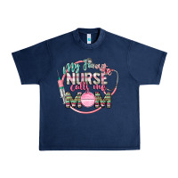 Navy My favorite Nurse calls me mom Urban Heavy Tee - CowGirlArtShop