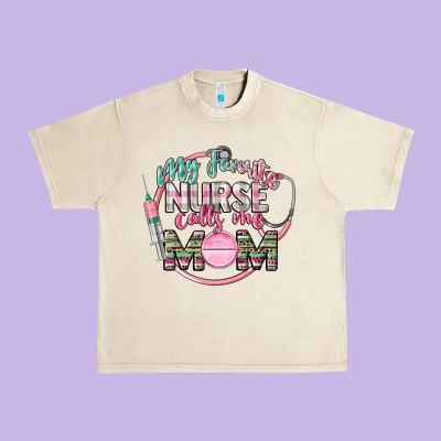 My Favorite Nurse Calls Me Mom Urban Heavy Tee Designed By Cowgirlartshop