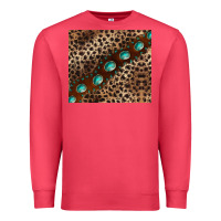 Cardinal leopard gemstone leather Premium Sweatshirt - BarkalooDesign