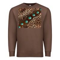 Chestnut leopard gemstone leather Premium Sweatshirt - BarkalooDesign