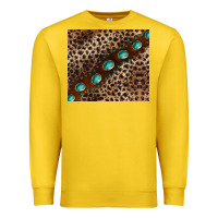 Lemon leopard gemstone leather Premium Sweatshirt - BarkalooDesign