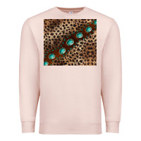 Pale Pink leopard gemstone leather Premium Sweatshirt - BarkalooDesign