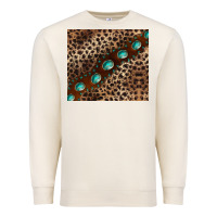 Sandshell leopard gemstone leather Premium Sweatshirt - BarkalooDesign