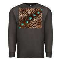 Smoke leopard gemstone leather Premium Sweatshirt - BarkalooDesign