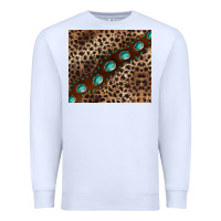 White leopard gemstone leather Premium Sweatshirt - BarkalooDesign