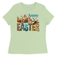 Matcha Happy Easter with Cowboy Ladies Tee - NancyCooperArtShop