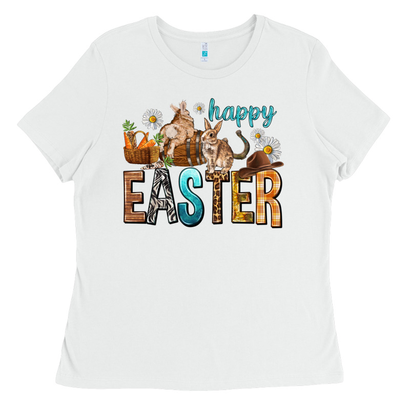 Happy Easter With Cowboy Ladies Tee by NancyCooperArtShop | Teevron