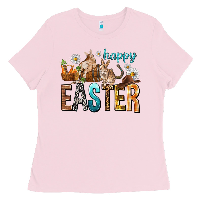 Happy Easter With Cowboy Ladies Tee by NancyCooperArtShop | Teevron