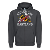 Smoke Annapolis Maryland Crab State Flag Home Travel Vintage Zipper Hoodie - longCreatives