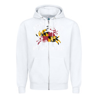 White Annapolis Maryland Crab State Flag Home Travel Vintage Zipper Hoodie - longCreatives