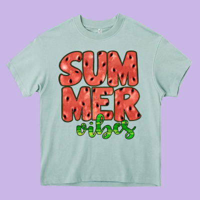 Summer Vibes Heavy Core Tee Designed By Jahusdesignshop