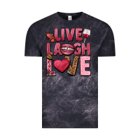 Cloud Black Live laugh love Valentine's Day Vintage Tee - HowdyJamesFarm