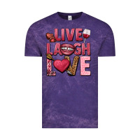 Cloud Purple Live laugh love Valentine's Day Vintage Tee - HowdyJamesFarm
