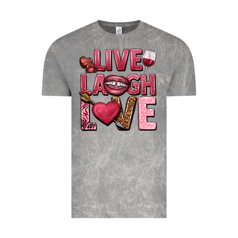 Live Laugh Love Valentine's Day Vintage Tee by HowdyJamesFarm | Teevron