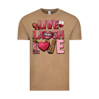 Vintage Coffee Live laugh love Valentine's Day Vintage Tee - HowdyJamesFarm