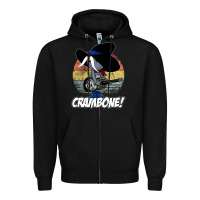 Black Vintage distressed uncle pecos crambone Zipper Hoodie - longCreatives