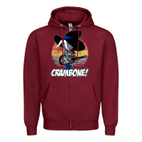 Burgundy Vintage distressed uncle pecos crambone Zipper Hoodie - longCreatives