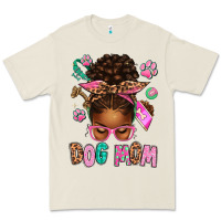 Bone Afro Messy Bun Dog Mom Premium Tee - texasbilliewilder