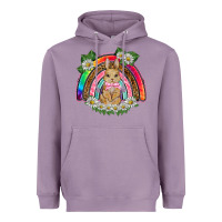 Lavender easter rabbit rainbow Heavyweight Hoodie - BarkalooDesign