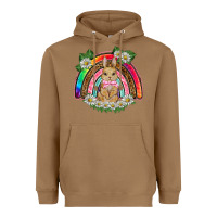 Toasted Coconut easter rabbit rainbow Heavyweight Hoodie - BarkalooDesign