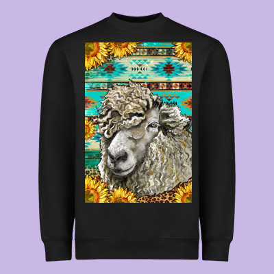 Western Lincoln Sheep Heavyweight Sweatshirt Designed By Lillyallendesigns