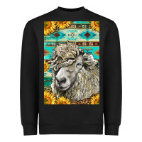 Black Western Lincoln Sheep Heavyweight Sweatshirt - LillyAllenDesigns